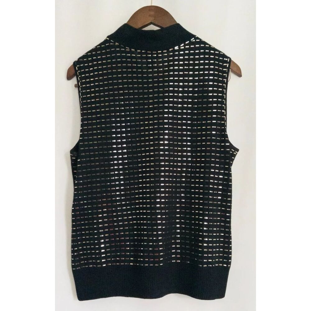 St. John Evening — Tank top | Wool blend Made in Mexico Knitted in USA · Sz L - Picture 3 of 9
